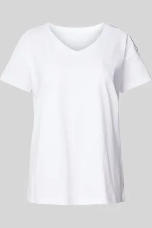 Armani Exchange T-Shirt mit geripptem V-Ausschnitt in , Größe L