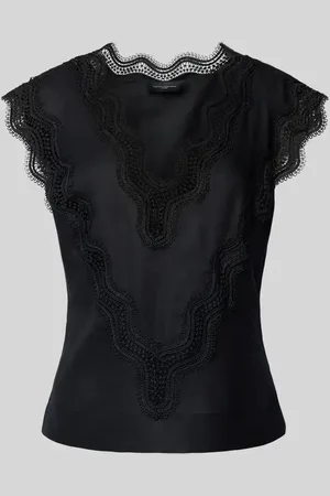 Copenhagen Muse Regular Fit Blusentop mit Häkelspitze Modell 