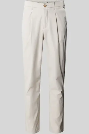 Colours & Sons Tapered Fit Chino mit Bundfalten in , Größe XL