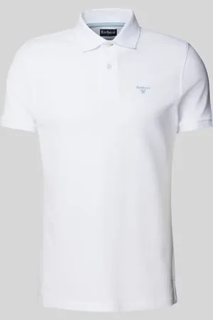 Barbour Slim Fit Poloshirt mit Label-Stitching in , Größe L