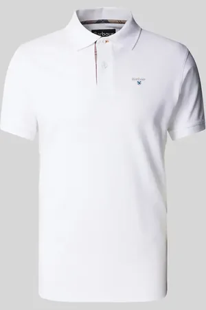 Barbour Slim Fit Poloshirt mit Label-Stitching in , Größe L