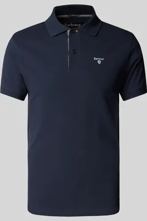 Barbour Slim Fit Poloshirt mit Label-Stitching in , Größe L