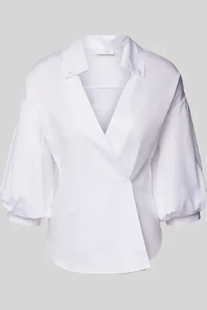 Rich & Royal Slim Fit Bluse mit tiefem V-Ausschnitt in , Größe 34