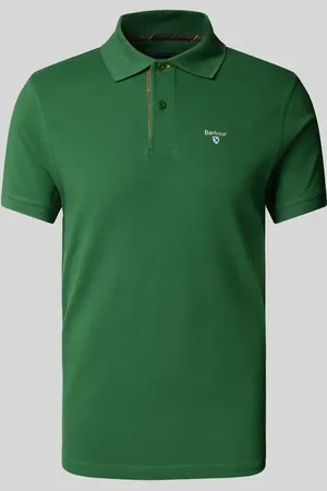 Barbour Slim Fit Poloshirt mit Label-Stitching in , Größe L