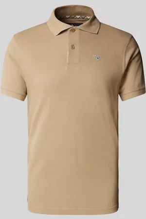 Barbour Slim Fit Poloshirt mit Label-Stitching in , Größe L