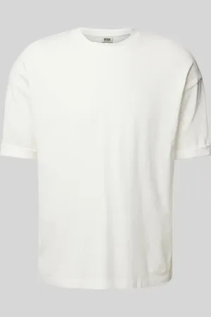 Drykorn T-Shirt mit geripptem Rundhalsausschnitt Modell 