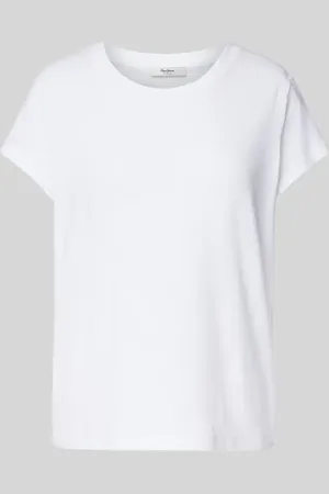 Pepe Jeans T-Shirt mit geripptem Rundhalsausschnitt Modell 