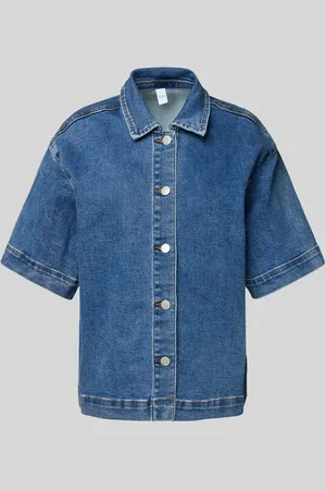 Y.A.S Regular Fit Jeansbluse mit 1/2-Arm Modell 
