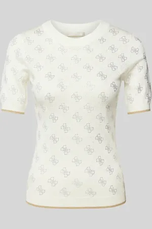 Guess T-Shirt mit gerippten Abschlüssen Modell 