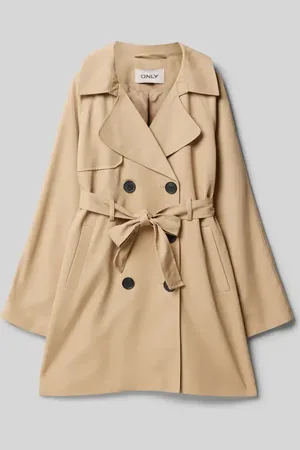 ONLY Regular Fit Trenchcoat mit Taillengürtel zum Binden Modell 