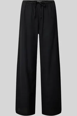 Gina Tricot Wide Leg Leinenhose mit Tunnelzug in , Größe L
