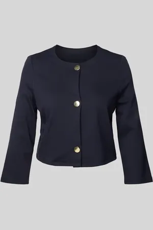 QS by s.Oliver Boxy Fit Kurzblazer aus Vikose-Mix in , Größe 34