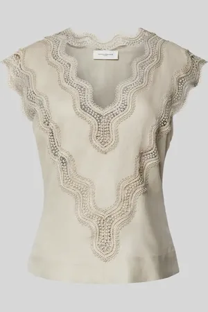 Copenhagen Muse Regular Fit Blusentop mit Häkelspitze Modell 