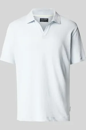 Marc O’ Polo Regular Fit Poloshirt aus Baumwoll-Leinen-Mix in , Größe L