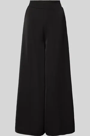 Zabaione Wide Leg Stoffhose mit elastischem Bund in , Größe L