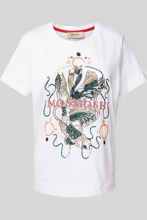 Mos Mosh T-Shirt mit Label-Print Modell 