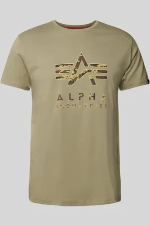 Alpha Industries T-Shirt mit Label-Print in , Größe L