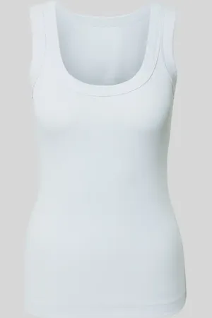 Marc Cain Tanktop mit geripptem U-Ausschnitt in , Größe 34