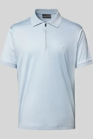 Emporio Armani Regular Fit Poloshirt mit Logo-Badge in , Größe L