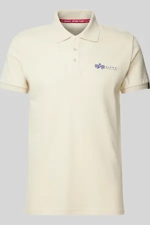 Alpha Industries Regular Fit Poloshirt mit Label-Print in , Größe L