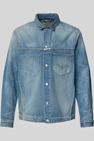 Replay Regular Fit Jeanshemdjacke mit Brusttasche Modell 