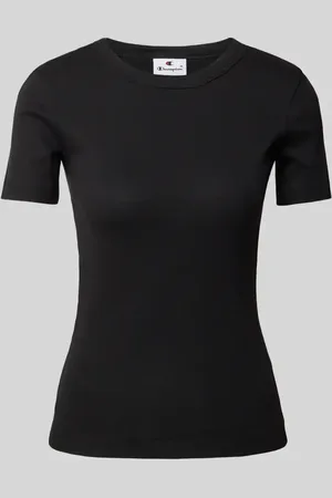 Champion T-Shirt mit geripptem Rundhalsausschnitt in , Größe L