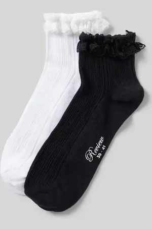 Review Socken mit Label-Print im 2er-Pack in , Größe 36-38
