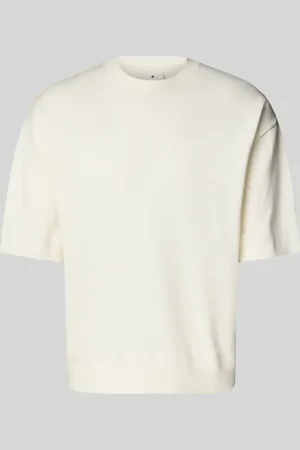 JACK & JONES T-Shirt in Strick-Optik mit gerippten Abschlüssen in , Größe L