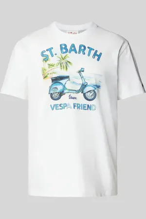 MC2 SAINT BARTH T-Shirt mit Motiv- und Statement-Print in , Größe L