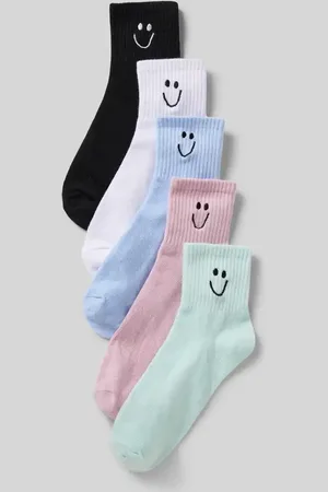 Pieces® Socken mit Motiv-Stitching Modell 
