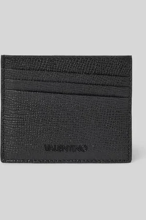 VALENTINO Lederkartenetui mit Label-Applikation Modell 