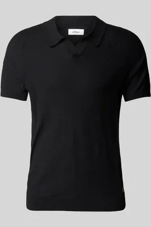 QS by s.Oliver Regular Fit Poloshirt mit Flammgarnstruktur in , Größe L