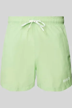 HUGO BOSS Relaxed Fit Badeshorts mit Label-Print Modell 