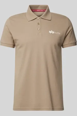 Alpha Industries Regular Fit Poloshirt mit Label-Print in , Größe L