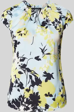 Comma, Slim Fit Blusenshirt mit Schlüsselloch-Ausschnitt in , Größe 36