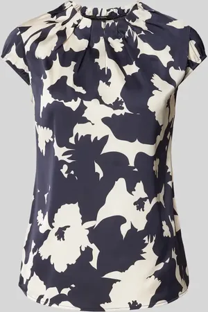 Comma, Slim Fit Blusenshirt mit Schlüsselloch-Ausschnitt in , Größe 34