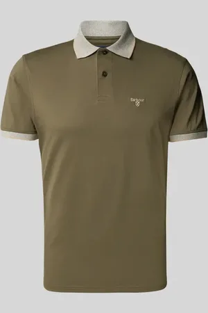Barbour Slim Fit Poloshirt mit Label-Stitching Modell 