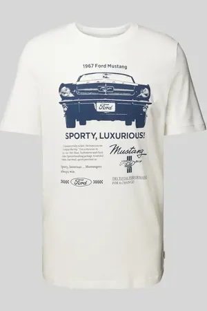 QS by s.Oliver Regular Fit T-Shirt aus reiner Baumwolle mit Ford®-Print in , Größe L