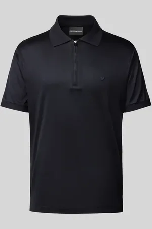 Emporio Armani Regular Fit Poloshirt mit Logo-Badge in , Größe L