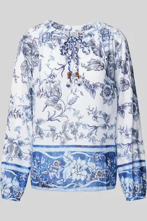 Emily van den Bergh Regular Fit Bluse mit Schlüsselloch-Ausschnitt in , Größe 36