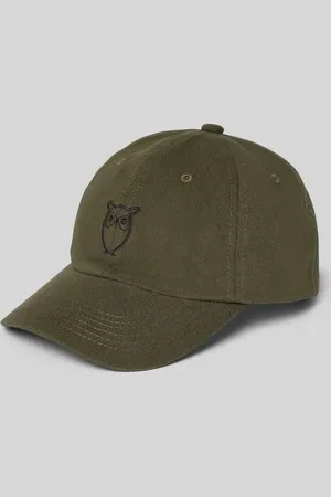 Knowledge Cotton Apparal Basecap mit Motiv-Stitching in , Größe L/XL