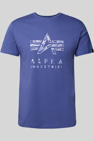 Alpha Industries T-Shirt mit Label-Print in , Größe L