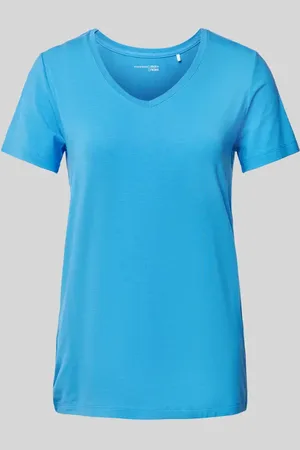 Schiesser T-Shirt mit geripptem V-Ausschnitt in , Größe 36
