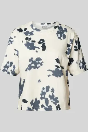 Jake*s Cropped T-Shirt mit geripptem Rundhalsausschnitt in , Größe L