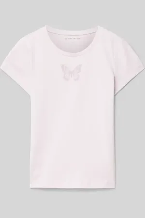 TOM TAILOR Regular Fit T-Shirt aus Baumwolle mit Print in , Größe 152