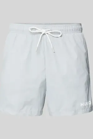 HUGO BOSS Relaxed Fit Badeshorts mit Label-Print Modell 