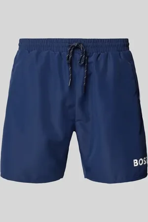 HUGO BOSS Relaxed Fit Badeshorts mit Label-Print Modell 
