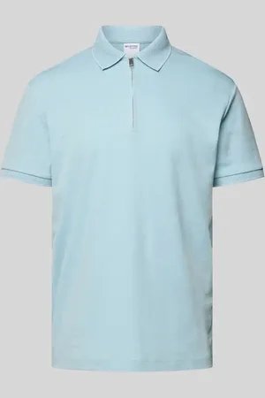SELECTED Poloshirt mit kurzem Reißverschluss in , Größe M