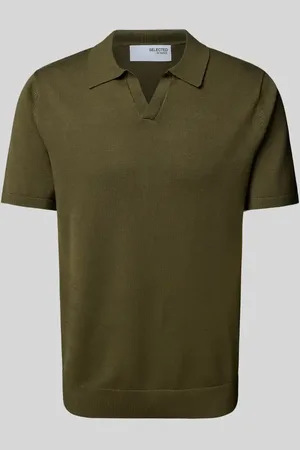 SELECTED Poloshirt mit V-Ausschnitt Modell 