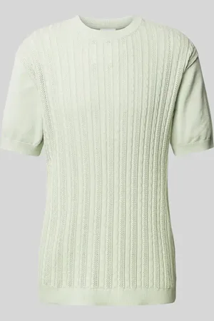 Lindbergh T-Shirt in Strick-Optik mit Zopfmuster in , Größe L